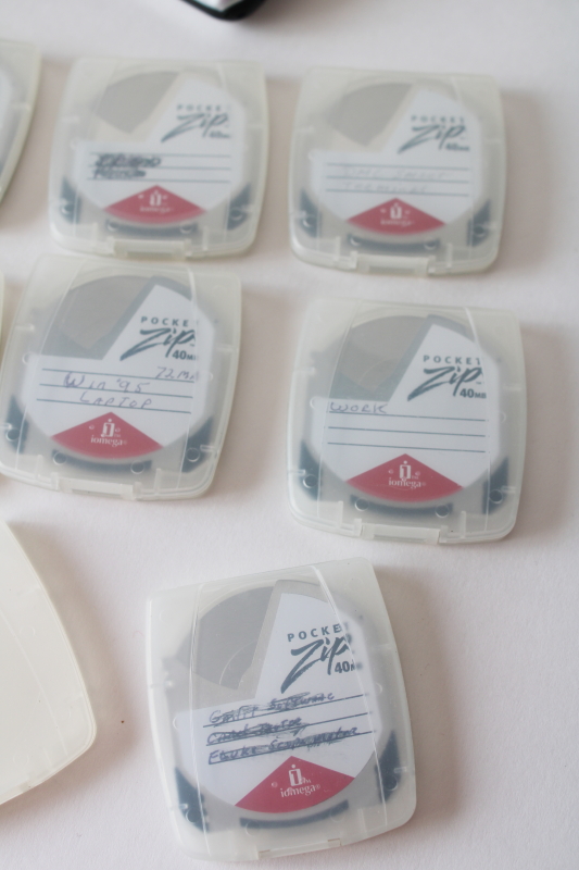 photo of vintage PC computer Iomega Clik! card drives & storage disc lot 40 MB Pocket Zip mini disks used #6